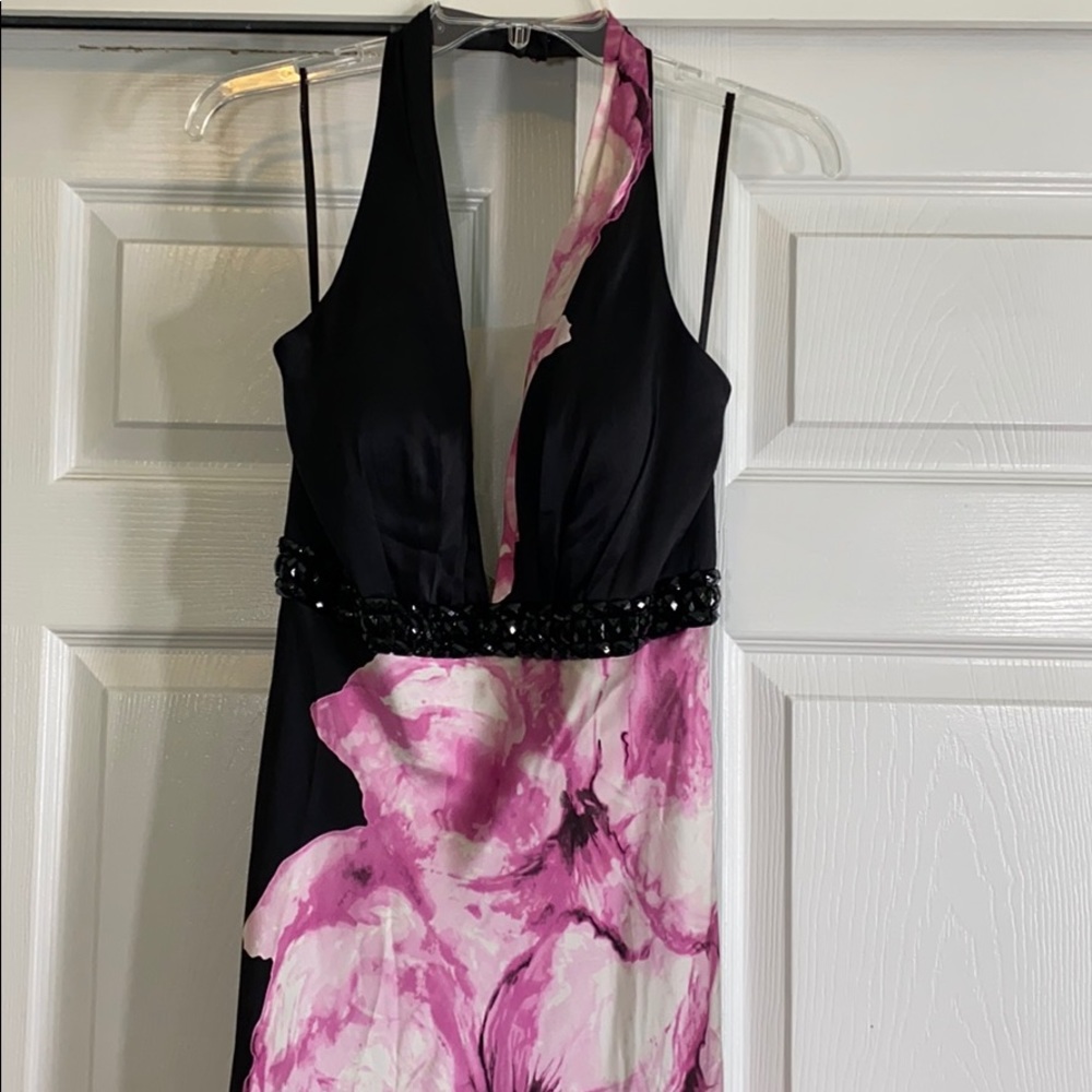 Alberto Makali Floral Print Maxi Halter Dress 10